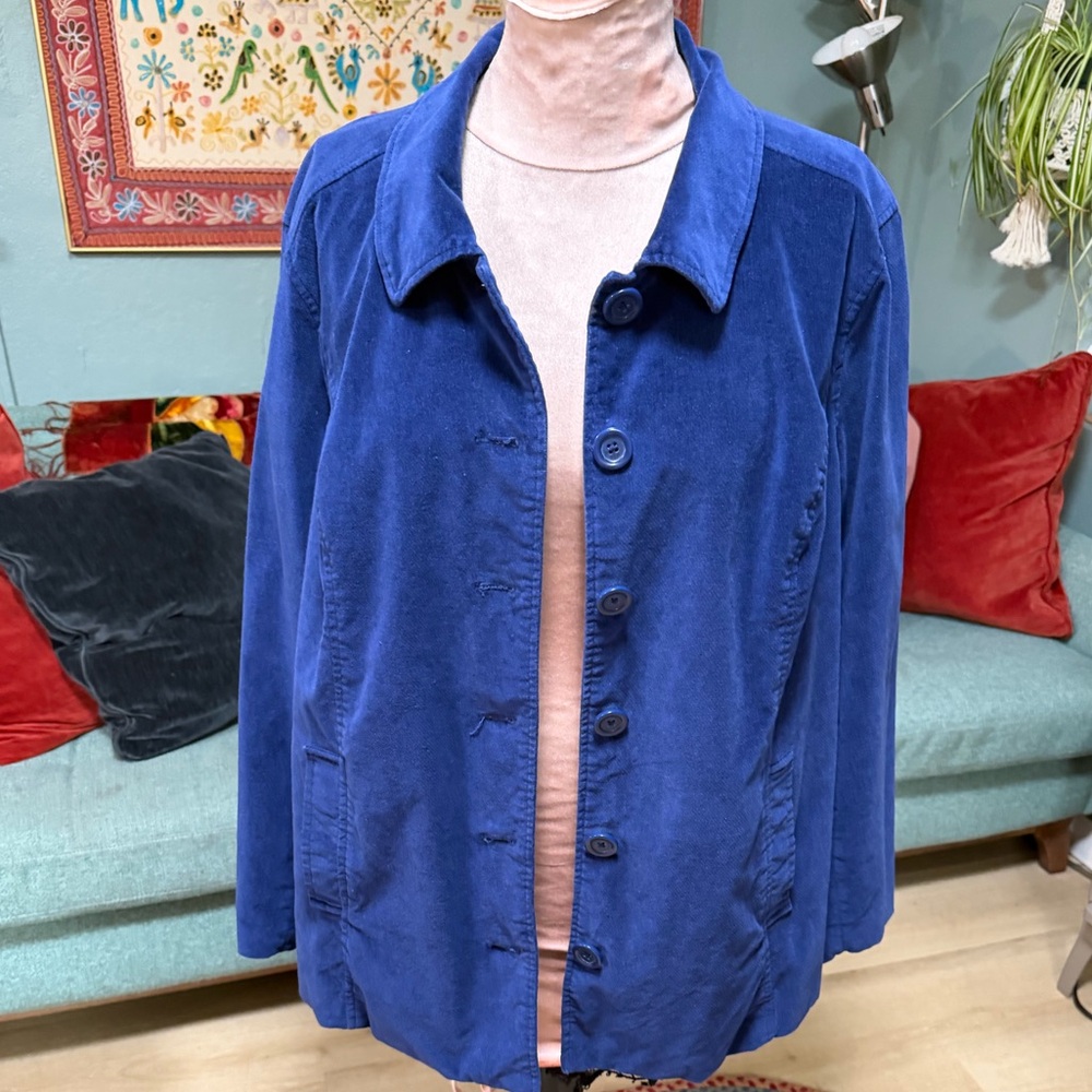 Blue Button-Up Jacket - image 9